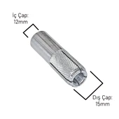 M 12 Çakma Çelik Dübel Tij Gijon Rot Saplama Dübeli -10 Adet - 2