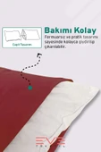 2 Adet RanForce Düz Pamuk Antibakteriyel Yıkanabilir Lüks Yastık Kılıfı 50x70cm - 9
