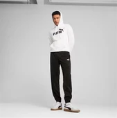 Puma ESS No. 1 Logo Hoodie Beyaz Erkek Spor Sweatshirt/Kapüşonlu - 682572 02 - 3