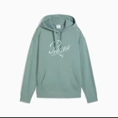 Puma SCRIPT Comfort Hoodie Kadın Yeşil Spor Sweatshirt - 684983 30 - 6