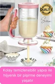 Pankek Hamur Porsiyonlayıcı Ölçülü Akıtma Dağıtıcı Krep Yapma Puding Muffin 900 ml Ölçekli Aparatı - 2