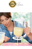 Pankek Hamur Porsiyonlayıcı Ölçülü Akıtma Dağıtıcı Krep Yapma Puding Muffin 900 ml Ölçekli Aparatı - 6