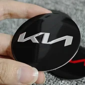 KIA YENİ NESİL LOGO 56 MM 4 ADET ALÜMİNYUM JANT GÖBEK STICKER (SİYAH-GÜMÜŞ) thumbnail 2