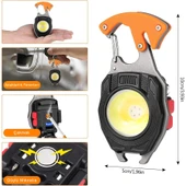 FX-260 Çok Fonksiyonlu Anahtarlık Kamp Lambası, Çakmaklı LED Fener, Mıknatıslı Mini Fener - 1