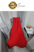 180x210 cm 2 Kişilik Sıcacık Kışlık Polar Yumuşak Rahat Konforlu Kırmızı Renk Hafif TV Battaniyesi - 5