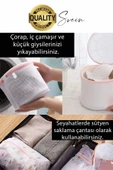 Premium 2 Adet İç Çamaşır Sütyen Yıkama Filesi Fermuarlı Yırtılmaz Çorap Temizlik Torbası Dayanıklı - 6