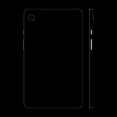 Samsung Galaxy Tab A9 ile Uyumlu Mat Siyah Desenli Arka Kaplama(Ürün Kılıf Değildir!!) - 1