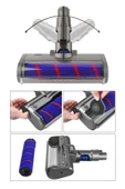 Dyson Uyumlu V7, V8, V10, V11, V15 Uyumlu Süpürge Yumşak Rulolu Emici Başlığı thumbnail 6