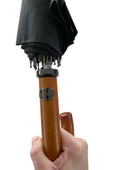 16 Telli Protokol Şemsiye Lüx Ahşap Saplı Baston Otomatik Şemsiye - 4