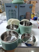 Tantitoni 3 Katlı Paslanmaz Çelik Yuvarlak Yemek Taşıma Kabı 2.7 lt Yeşil - 3