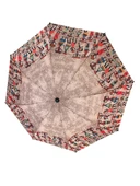 Etnik Mısır Desenli Şemsiye Rüzgar Korumalı Yarasa Şemsiye Su Geçirmez 8 Telli - 2