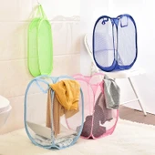 KatlanırXL Boy Oyuncak Filesi Çamaşır Sepeti Çok amaçlı Kirli Sepeti - 3