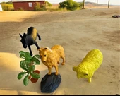 5 Parça Çiftlik Hayvan Seti Poşetli Figürlü Hayvan Seti - 1