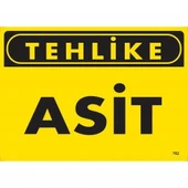 Tehlike Asit Uyarı Levhası 25x35 KOD:762 - 2