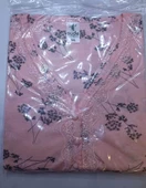Sude Kadın Bambu Büyük Beden Uzun Kol V Yakası Nakışlı İnce Pijama Takımı P/4357- 1 Adet  Pudra 3XL - 1