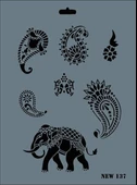 Rich New Seri N-137 Stencil 35x25 cm thumbnail 2