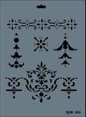 Rich New Seri N-103 Stencil 35x25 cm - 2