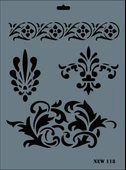 Rich New Seri N-118 Stencil 35x25 cm thumbnail 1