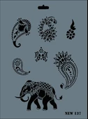 Rich New Seri N-137 Stencil 35x25 cm thumbnail 1