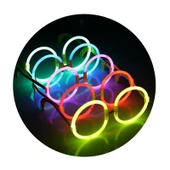 4 ADET VIP DELUXE YUVARLAK GLOW GÖZLÜK NEON GÖZLÜK IŞIKLI GÖZLÜK FOSFOR GÖZLÜK GLOW STİCK GÖZLÜK - 2