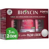 Bioxcin Forte Saç Dökülmesine Karşı Bitkisel Şampuan 3 x 300 ml 3 Al 2 Öde - 1