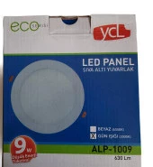 Yücel 9W Led Panel Eko Yuvarlak Günışığı 3000k - 1