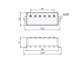 ARTEC Mini LP Series MVDC Ceramic Bar Magnet Bridge Humbucker Manyetik CR-B thumbnail 3