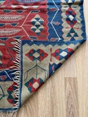 163x110 cm El Dokuma Bohem Stili Türk Kilim, Çiçek Motifli Vintage Kilim, Canlı Renkli Harika Kondisyonlu Kilim - 8