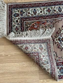 90x143 cm Antika Türk Çiçekli Halı, Kahverengi Yün Halı, 40 Yıllık El Dokuma Kilim, Boho Stili Harika Halı - 7