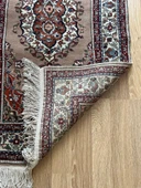 90x143 cm Antika Türk Çiçekli Halı, Kahverengi Yün Halı, 40 Yıllık El Dokuma Kilim, Boho Stili Harika Halı - 4