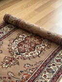 90x143 cm Antika Türk Çiçekli Halı, Kahverengi Yün Halı, 40 Yıllık El Dokuma Kilim, Boho Stili Harika Halı - 3