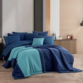 Hobby Line Çift Kişilik Çeyiz Seti - Lacivert Turkuaz thumbnail 1