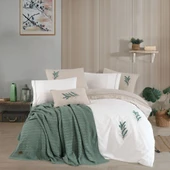 Hobby Mimoza Keten Çift Kişilik Çeyiz Seti - Yeşil thumbnail 1