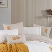 Hobby Mimoza Keten Çift Kişilik Çeyiz Seti - Hardal thumbnail 3