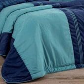 Hobby Line Çift Kişilik Çeyiz Seti - Lacivert Turkuaz thumbnail 3