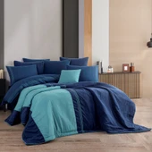 Hobby Line Tek Kişilik Çeyiz Seti - Lacivert Turkuaz thumbnail 1