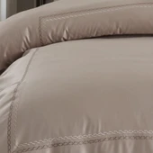 Hobby Queen 800 TC Saten Çift Kişilik Nevresim Takımı - Taş thumbnail 3