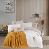 Hobby Mimoza Keten Çift Kişilik Çeyiz Seti - Hardal thumbnail 1