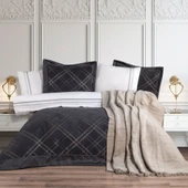 Hobby Trendy Çeyiz Seti - Ekose -  Antrasit thumbnail 1