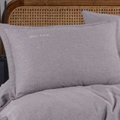 Hobby İpliği Boyalı Çift Kişilik Nevresim Takımı - Kahve - 2