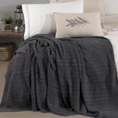 Hobby Mimoza Keten Çift Kişilik Çeyiz Seti - Antrasit thumbnail 2