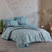 Hobby Benita Yeşil - Çift Kişilik Poplin Kapitone Nevresim Takımı - 1