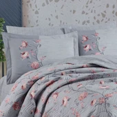 Hobby Benita Gri - Çift Kişilik Poplin Kapitone Nevresim Takımı - 2