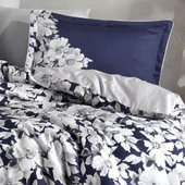 Hobby Fiona Lacivert - Çift Kişilik Saten Nevresim Takımı thumbnail 2