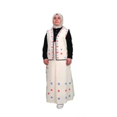 Kastamonu El Sanatları Taş Baskı Çiçek Motifi Etek Yelek Takımı thumbnail 2