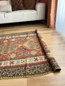 286x118 cm El Dokuma Yolluk, Uzun Bohem Stili Yolluk, Koridor ve Giriş için ideal Yolluk, Vintage Halı - 2