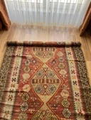 286x118 cm El Dokuma Yolluk, Uzun Bohem Stili Yolluk, Koridor ve Giriş için ideal Yolluk, Vintage Halı - 10