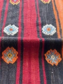 176x126 cm El Dokuma Renkli Kilim, Renkli ve Koç boynuzlu Motif, Ender Tasarım Vintage Halı, Harika Ev Hediyesi - 7