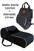 By-Ka ByKA Ana Kucağı Puset Bebek Taşıma + Anne Bebek Bakım Çantası - Siyah - 1