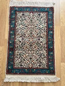 86x58 cm Küçük Boy Çiçek Desenli Halı, El Dokuma Yün Halı, Zarif ve Sanatsal Vintage Halı, Şık Ev Dekoru - 9